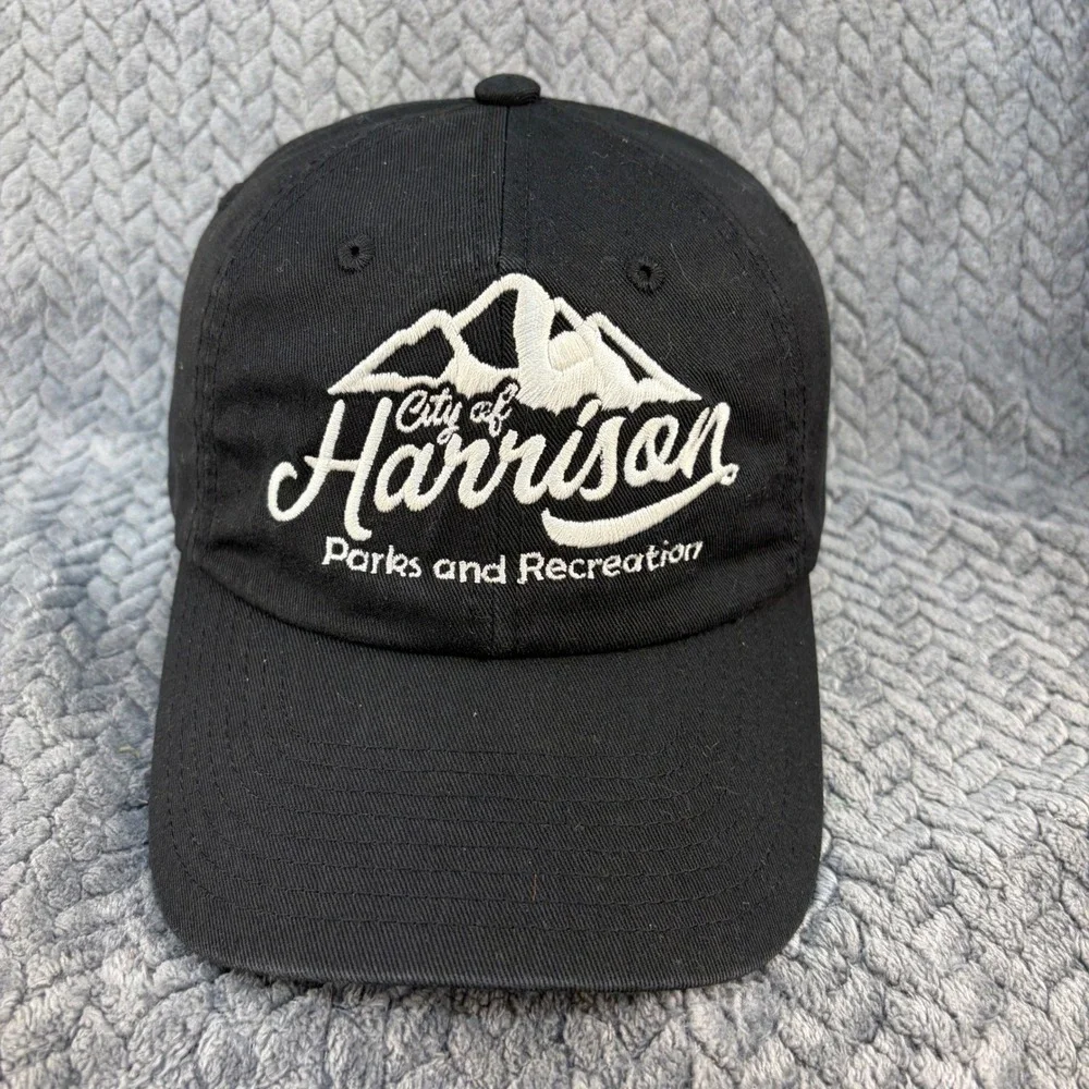 Champro HC9 City of Harrison Parks and Recreation Black Hat Low Profile Cap Mens